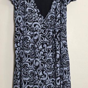 Fresh-produce Women's Black and Blue Dress
